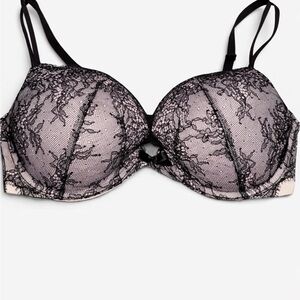 Victoria Secret Elegant push-up  Black Lace Bra